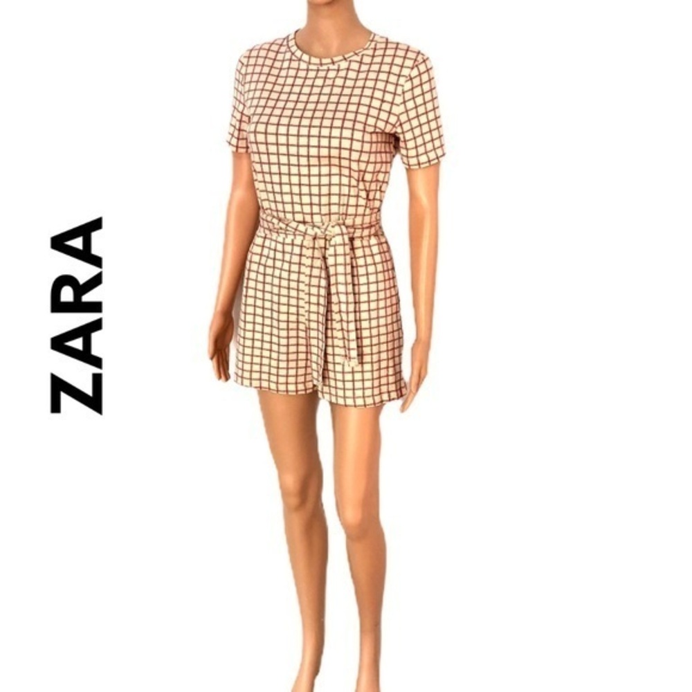 ZARA cotton high rise romper size S